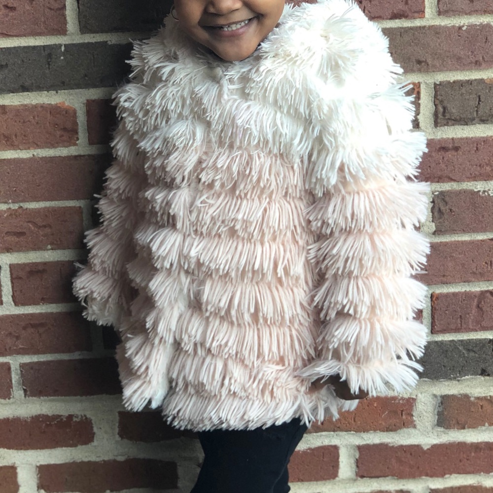 Toddler Girls Faux Fur Coat - size 3